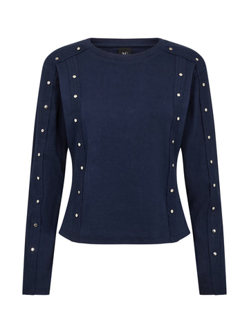 NÜ ERIN T-shirt med lange ærmer Toppe og t-shirts 476 Navy