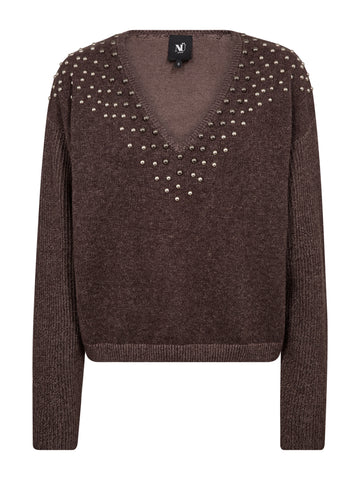NÜ EUGENIA Bluse Strik Strik 289 Brown Mix