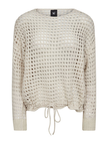 NÜ EVALINA Strikbluse Bluser 112 Bone