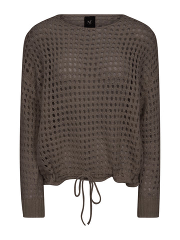 NÜ EVALINA Strikbluse Bluser 289 Brown