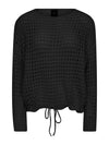 NÜ EVALINA Strikbluse Bluser Sort