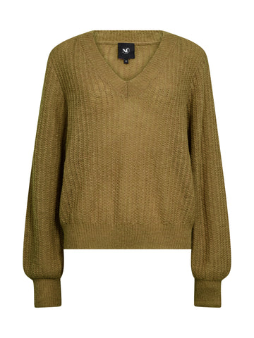 NÜ "EVANGELINE Bluse strik" Strik 346 Moss