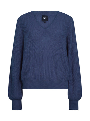 NÜ "EVANGELINE Bluse strik" Strik 476 Navy