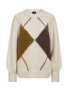 NÜ EVA Blouse Knit Strik 201 Caramel Mix