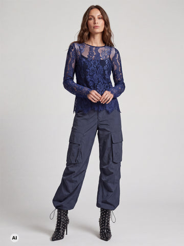 NÜ Essie Blonde Bluse Bluser 476 Navy