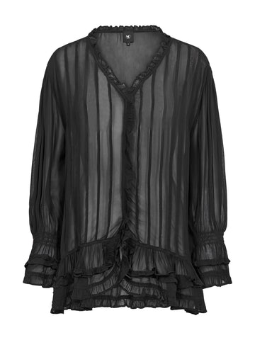 NÜ FELINE Blouse Bluser Sort