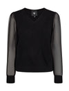 NÜ FIE blouse knit Bluser Sort