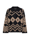 NÜ FIORA blouse knit Strik 249 Cigar mix