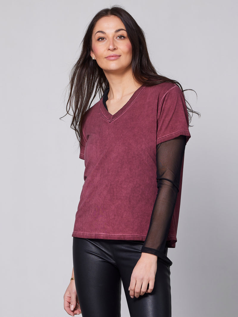 NÜ RUTH t-shirt Toppe og t-shirts 685 Berry red