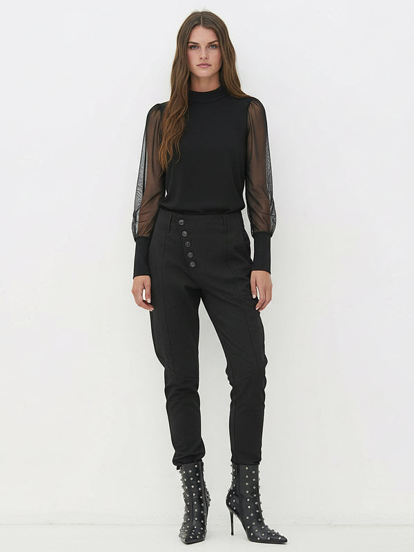 NÜ SAFINA Bluse Bluser Sort