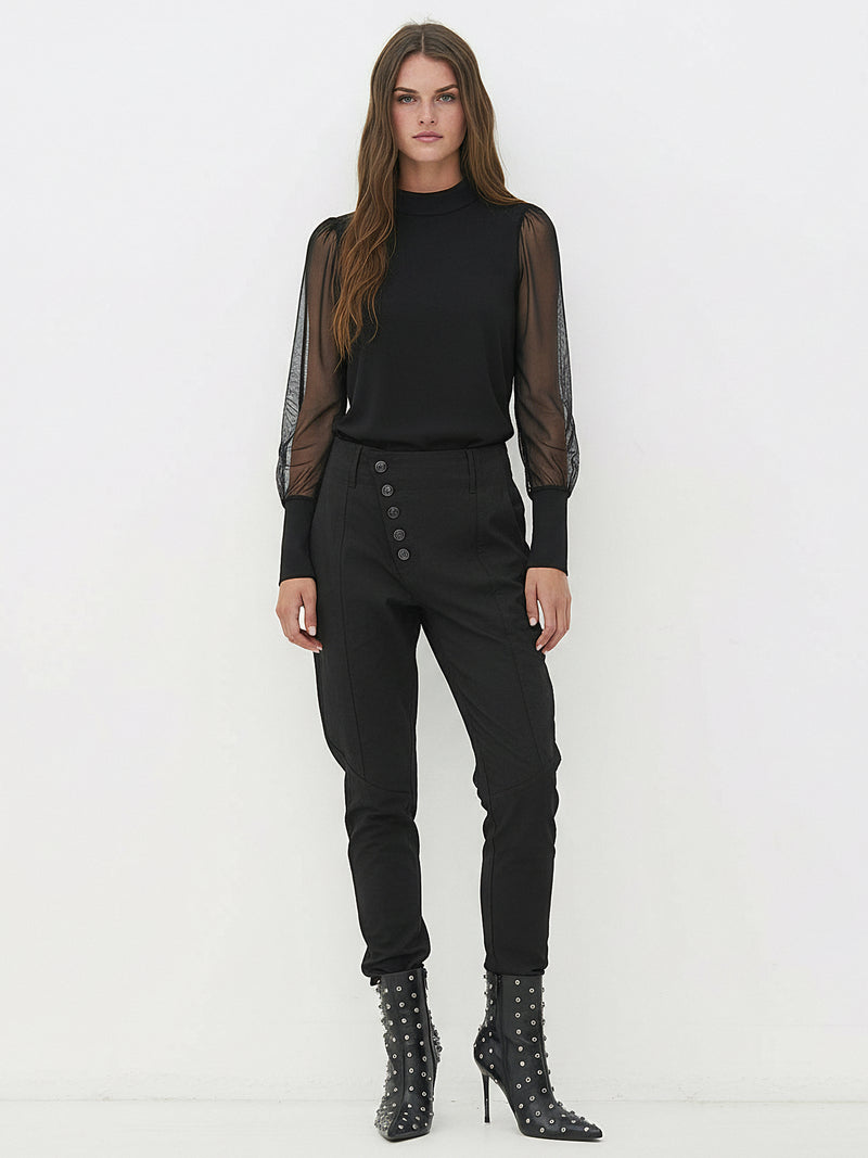 NÜ SAFINA Bluse Bluser Sort