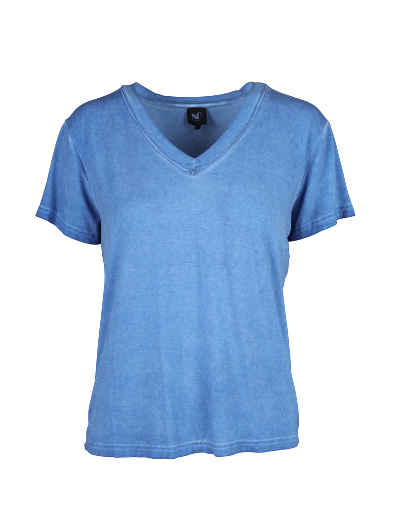 NÜ TENNA t-shirt med V-udskæring Toppe og T-shirts 434 fresh blue