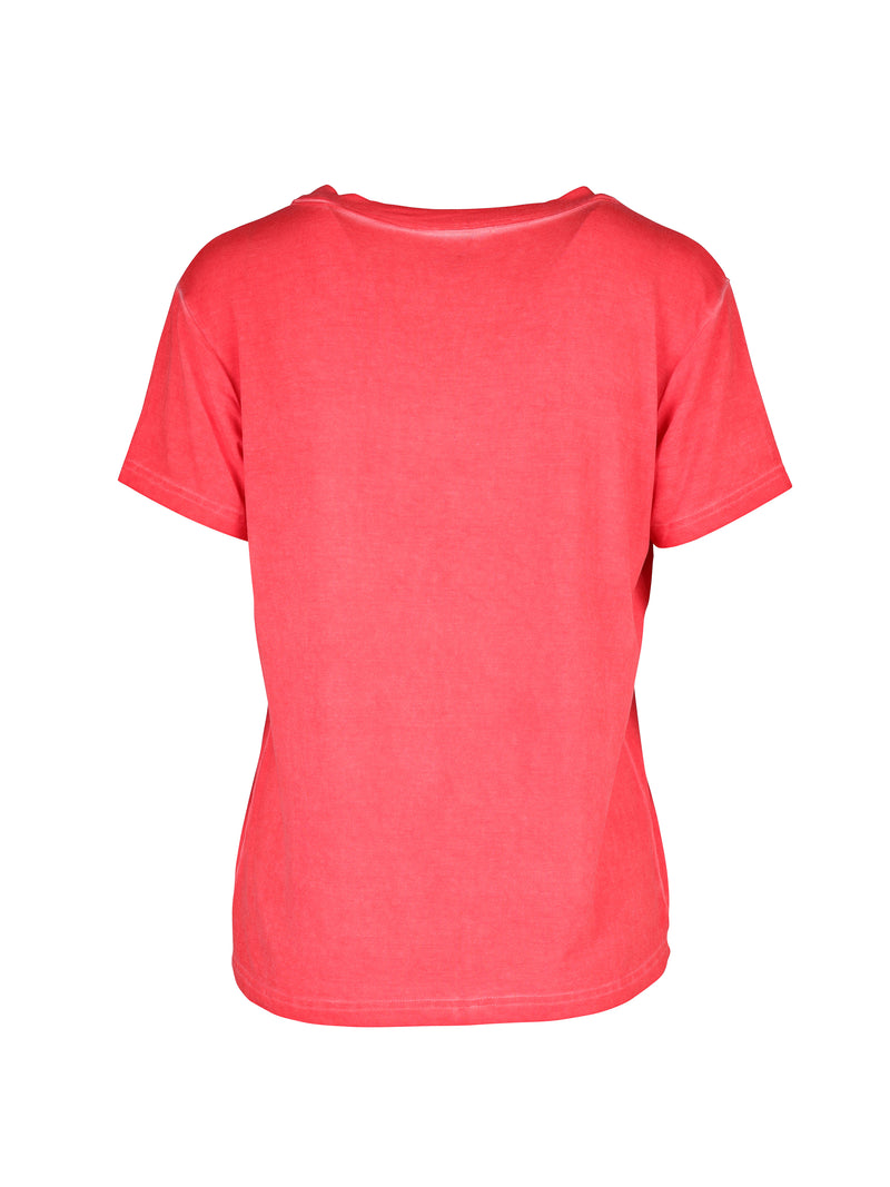 NÜ TENNA t-shirt med V-udskæring Toppe og T-shirts 627 Bright red