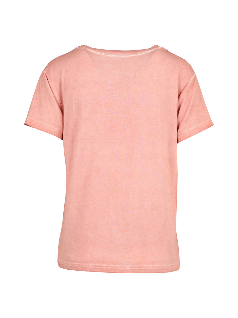 NÜ TENNA t-shirt med V-udskæring Toppe og T-shirts 652 soft blush