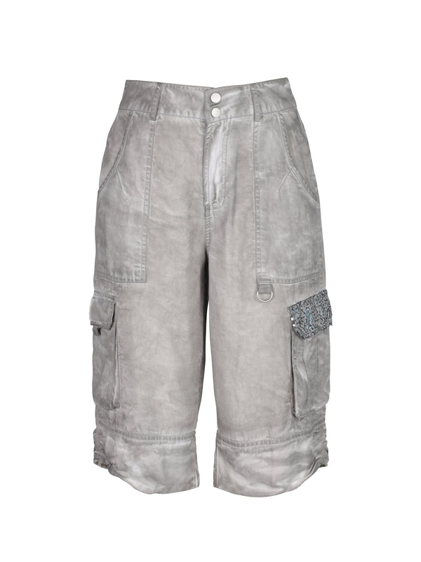NÜ TERRA bermuda short med cold-dye look Shorts 910 kit