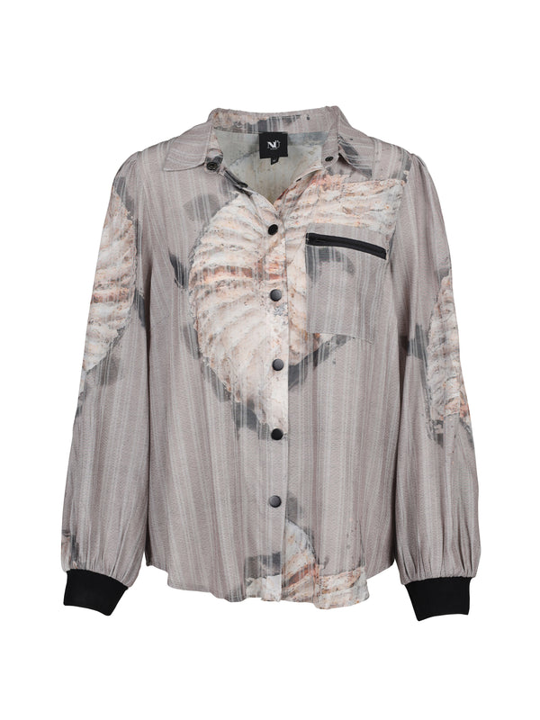 NÜ TIA skjorte med fossiler Skjorter 125 Seasand mix