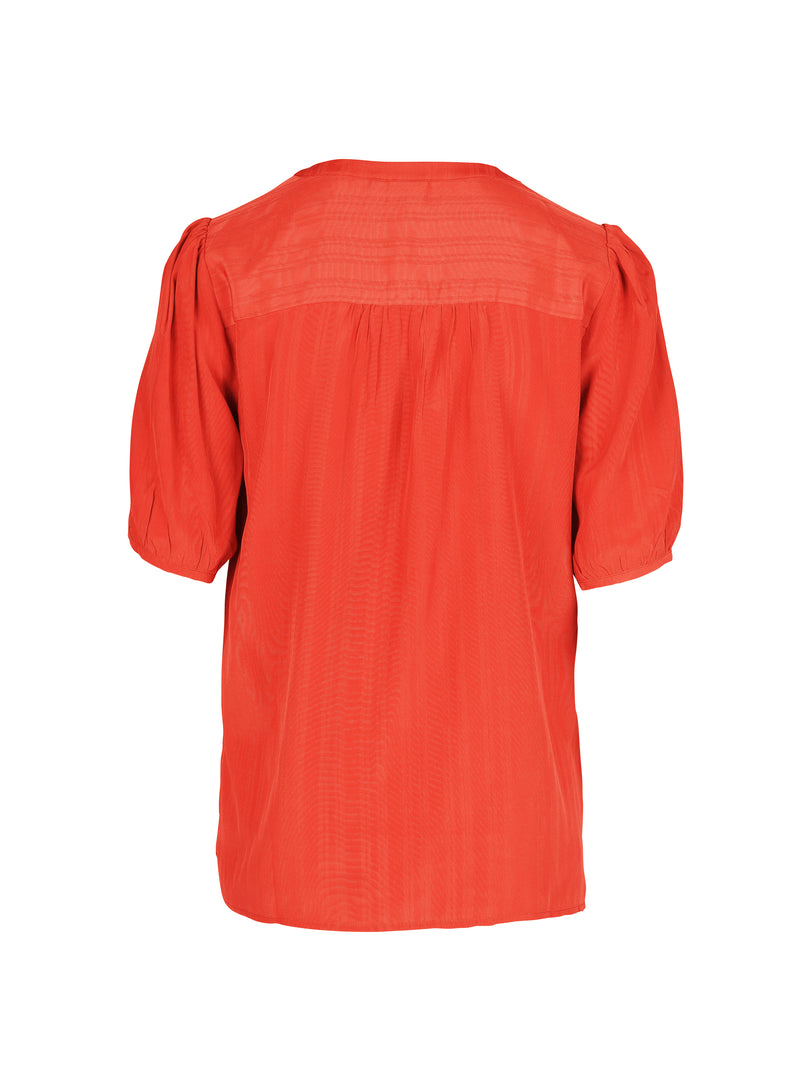 NÜ TIPPIE top med stribede detaljer Toppe og T-shirts 627 Bright red
