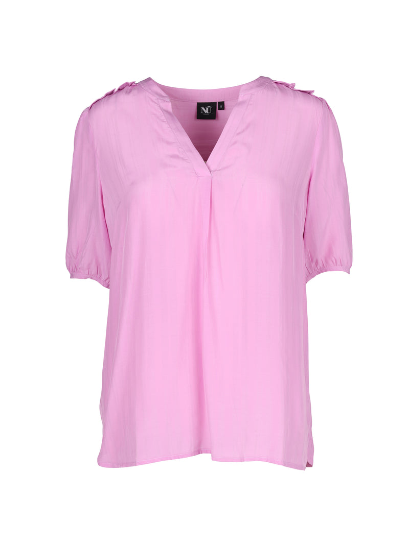 NÜ TIPPIE top med stribede detaljer Toppe og T-shirts 634 Pink Mist