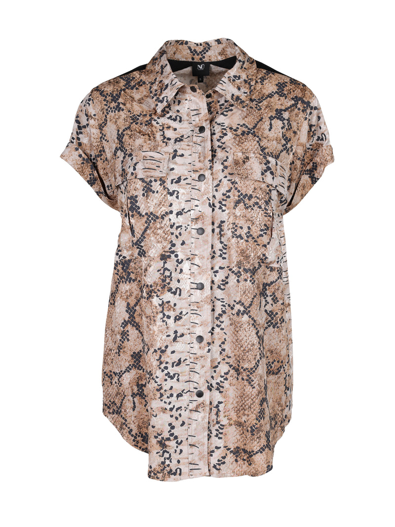NÜ TRILLE skjorte med slange print Skjorter 125 Seasand mix
