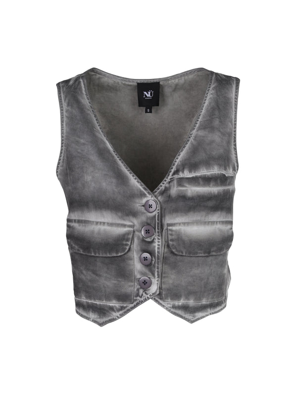 NÜ TRINE vest med cold-dye look Veste 910 kit