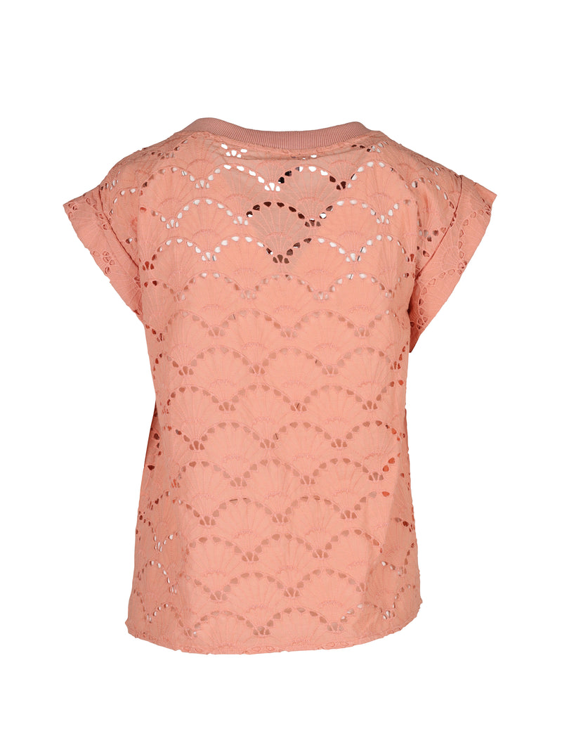 NÜ Titica top med hulmønster Toppe og T-shirts 652 soft blush