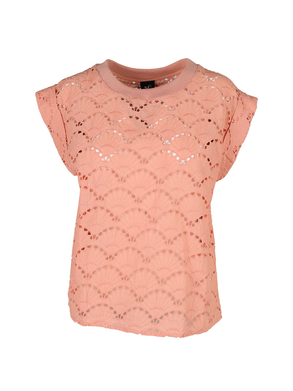 NÜ Titica top med hulmønster Toppe og T-shirts 652 soft blush