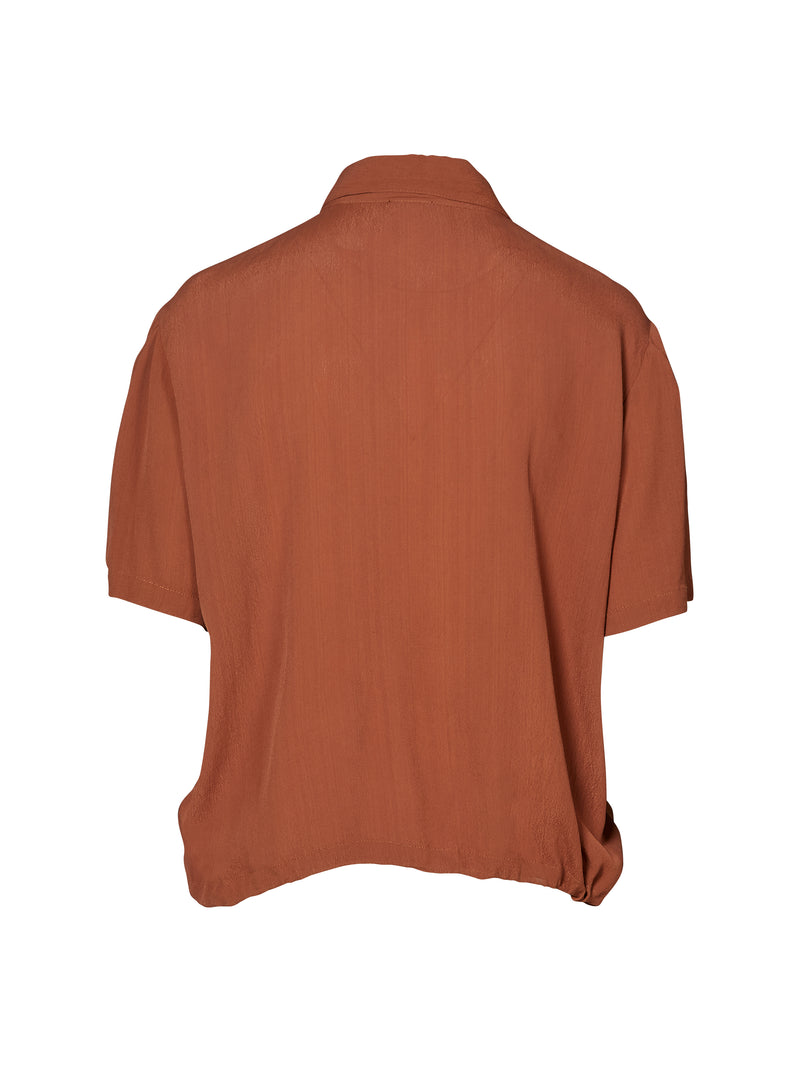 NÜ ULRIKKE skjortebluse Toppe og T-shirts 286 Mocca Mousse