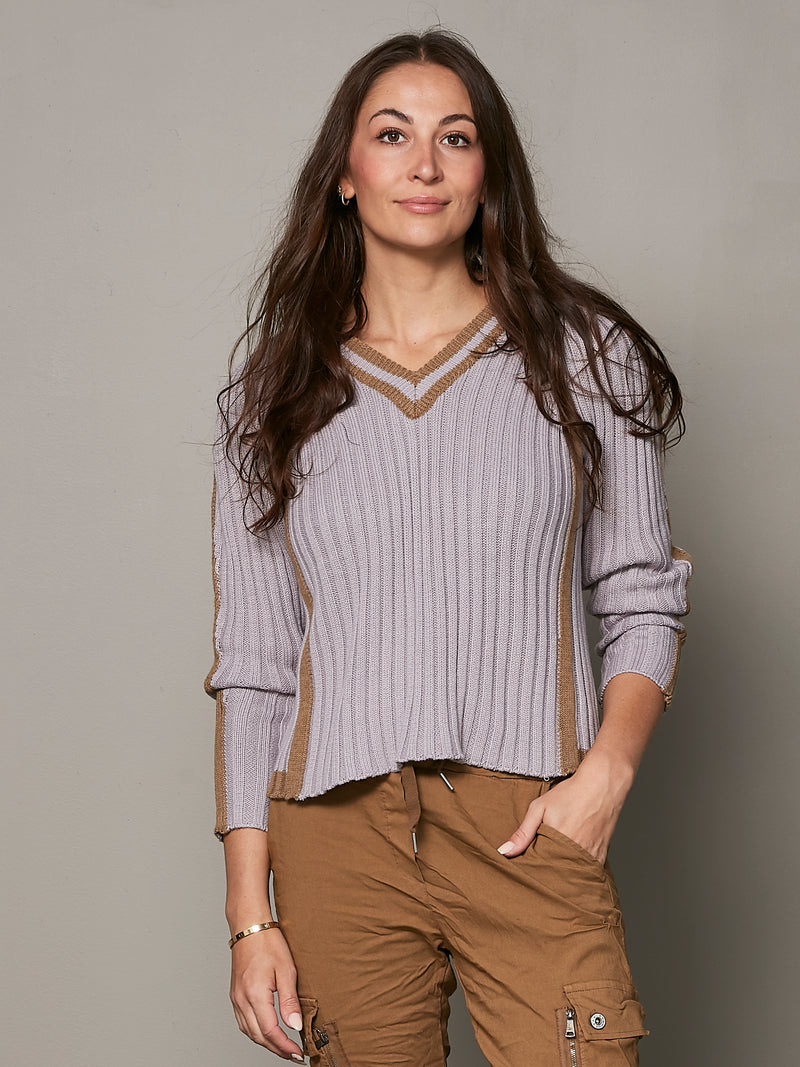 NÜ VEGA strikbluse Strik 762 Dusty purple mix