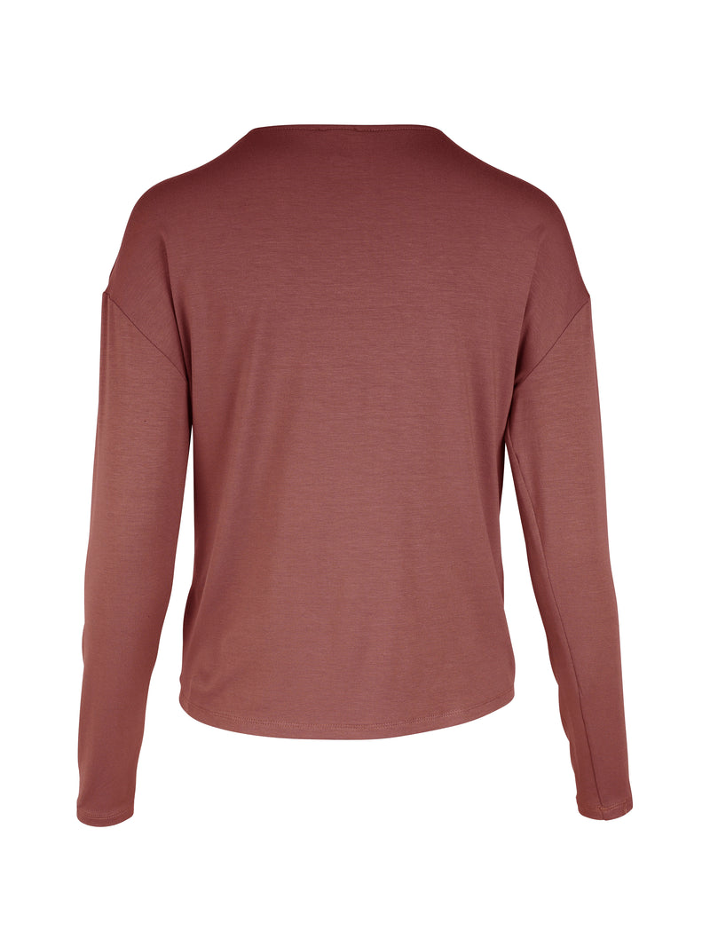 NÜ YASMI langærmet t-shirt Toppe og t-shirts 685 Berry red