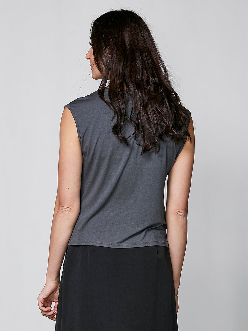 NÜ YASMI top Toppe og t-shirts 987 dark grey