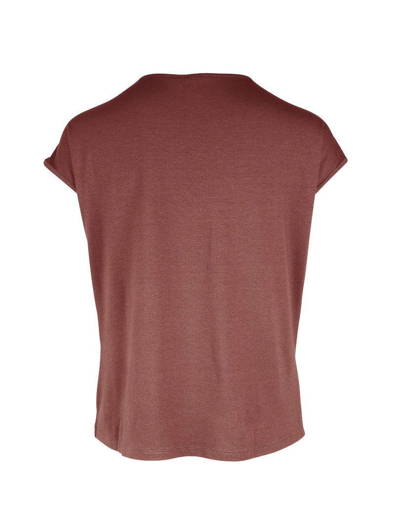 NÜ YASMI v-hals t-shirt Toppe og t-shirts 685 Berry red
