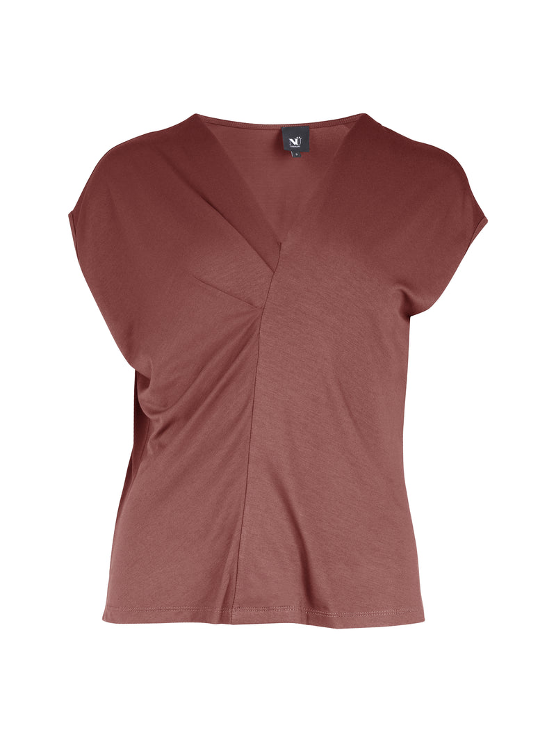 NÜ YASMI v-hals t-shirt Toppe og t-shirts 685 Berry red