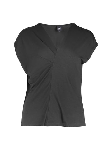 NÜ YASMI v-hals t-shirt Toppe og t-shirts Sort