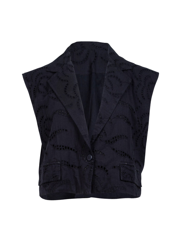 NÜ YETTA vest Veste Sort