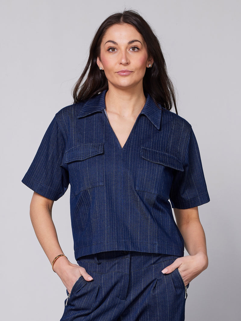 NÜ YNN bluse Bluser 467 Blue Stripe