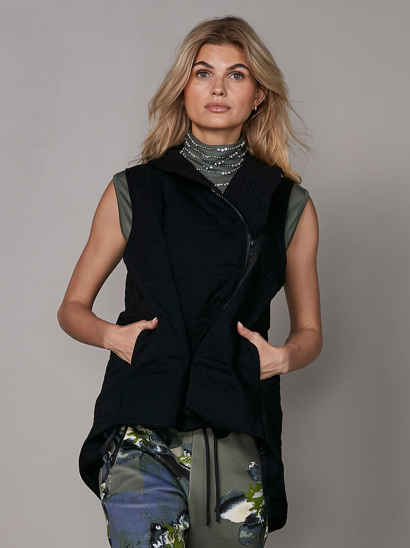 NÜ YURI quilted vest Veste Sort