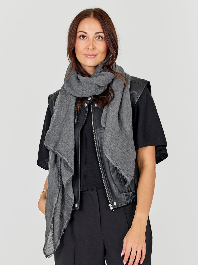 NÜ ZALA tørklæde Tørklæder 901 Grey mix